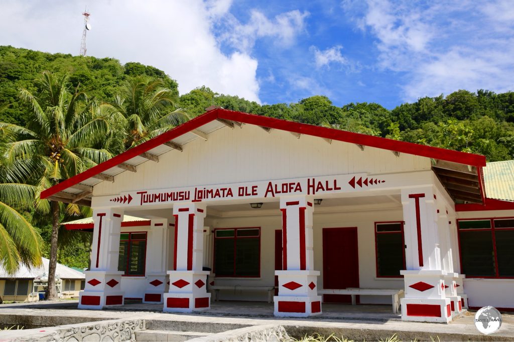 A meeting house in Faleasao village on Ta'u island.