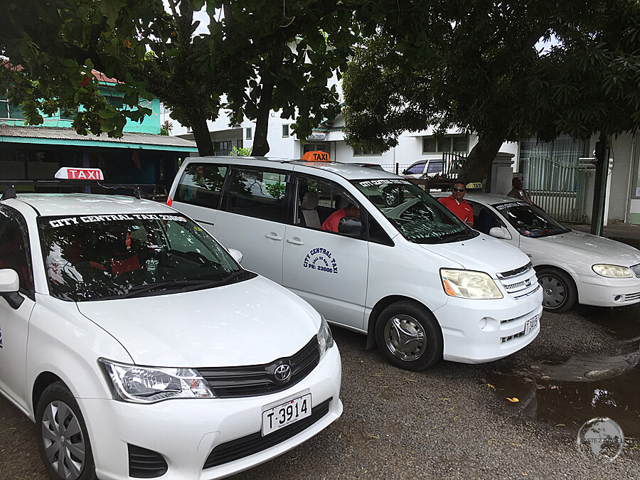 One of dozens of taxi ranks in Apia.
