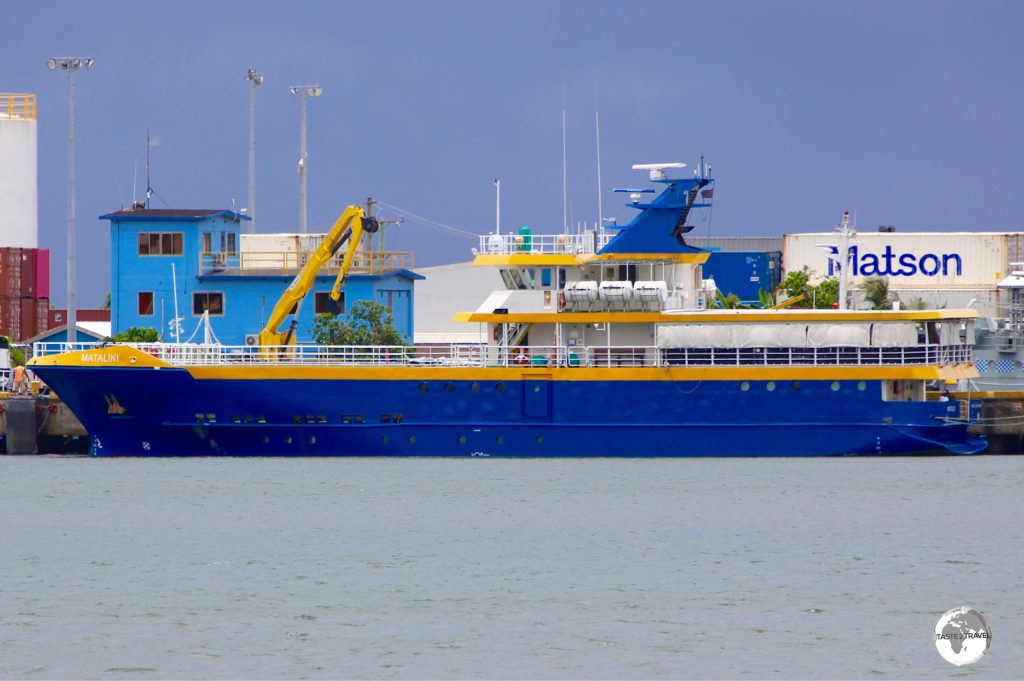 The "MV Mataliki" ferry, seen here docked in Apia harbour, was donated to Tokelau by the NZ Government in 2016.