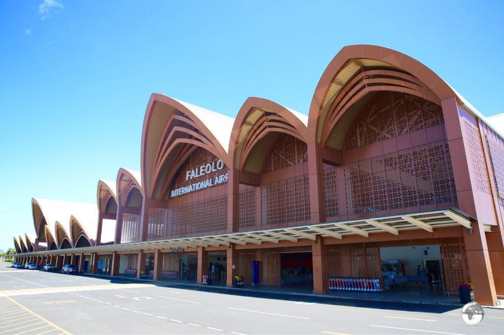 The impressive Faleolo International Airport terminal was constructed by the Chinese government at a cost of WST$140 million.