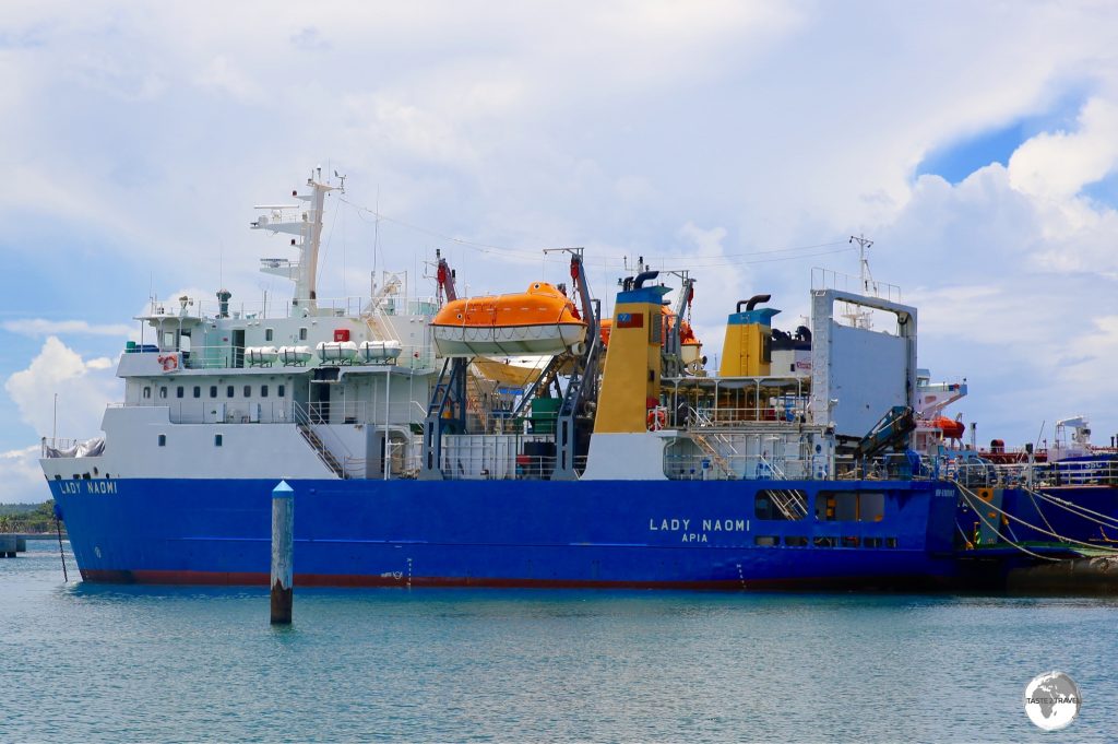 The MV Lady Naomi, seen here in Apia harbour, was out-of-service due to ongoing maintenance during my visit.