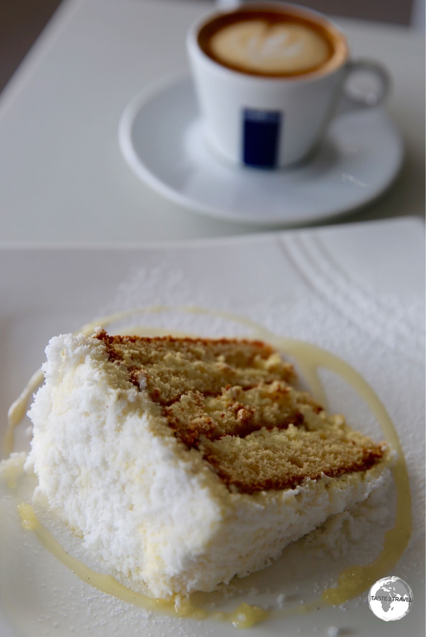 Made fresh everyday, Dora's coconut & pineapple cake is the house special at Milani Caffe.