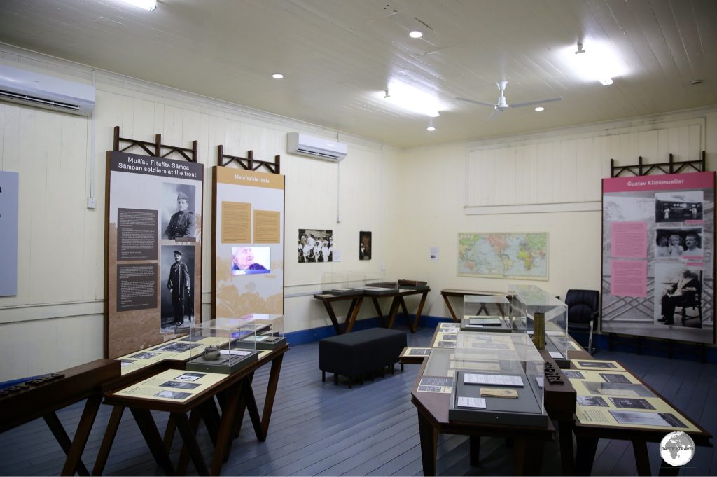 One of the four exhibition rooms at the Museum of Samoa.