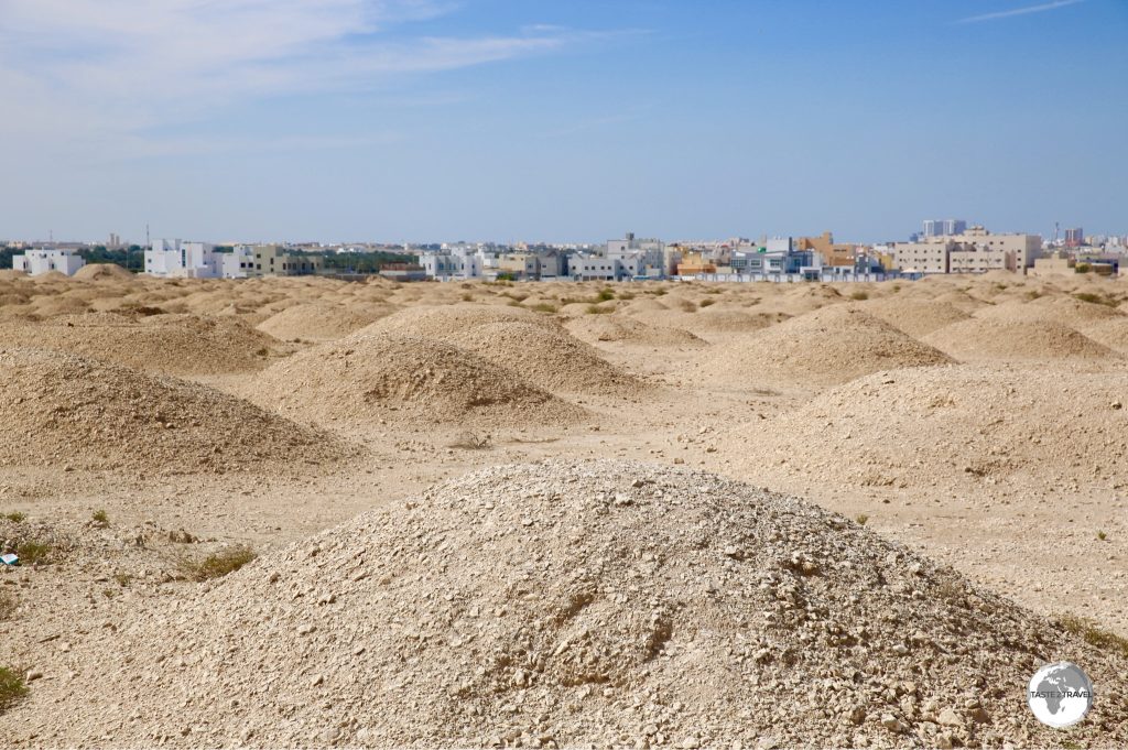 An ancient burial ground – hundreds of Dilmun-era burial mounds line the highway south of Manama.