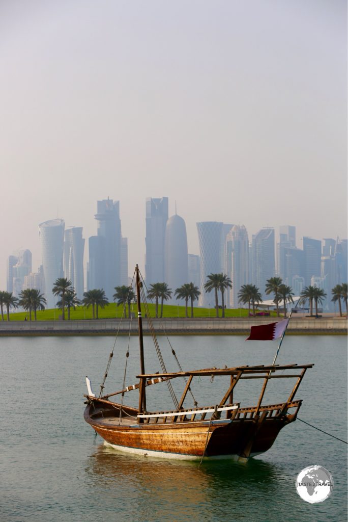 A traditional Dhow in Doha harbour.