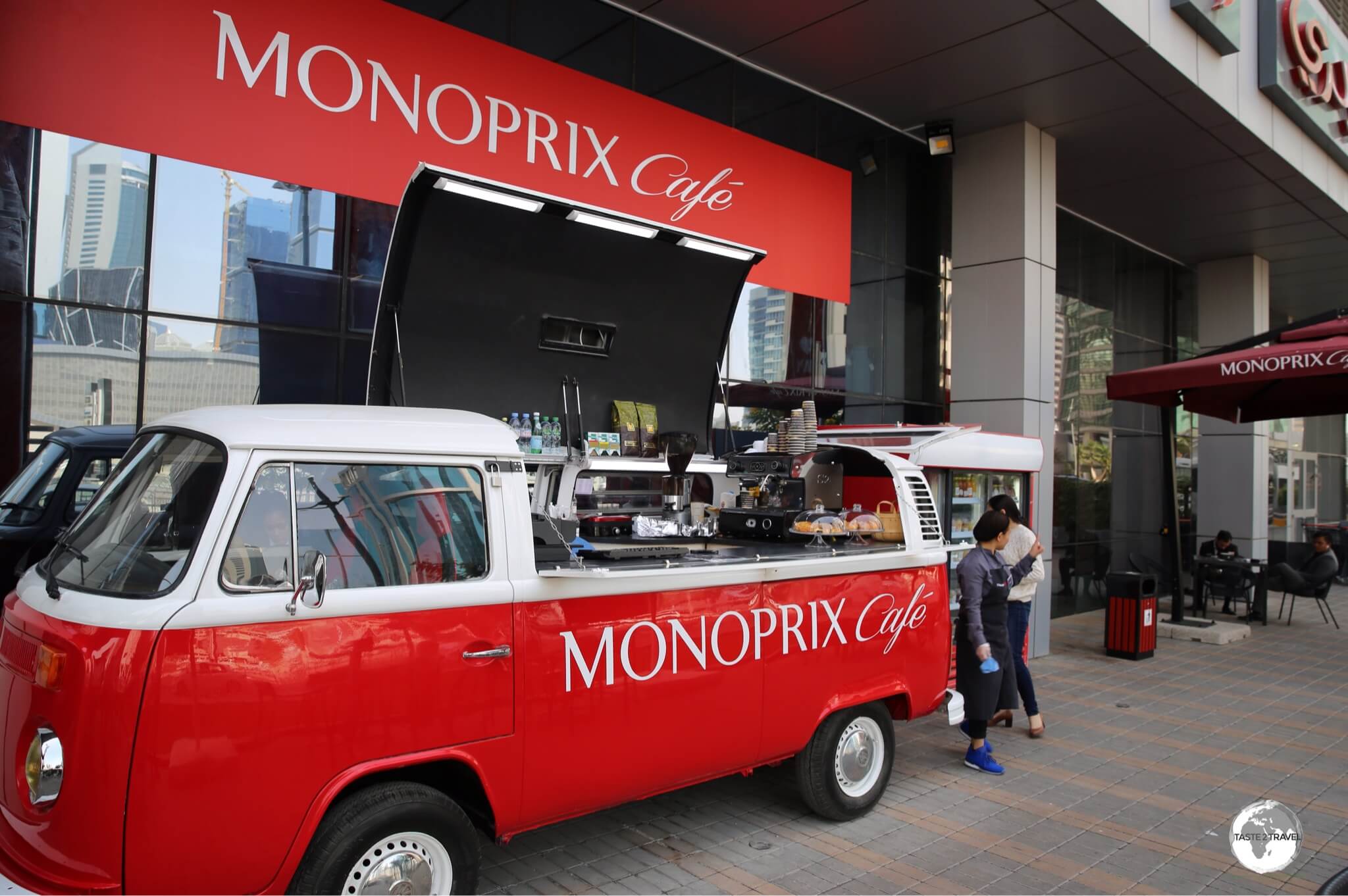 The Monoprix cafe offers the best value coffee in Doha City Centre.