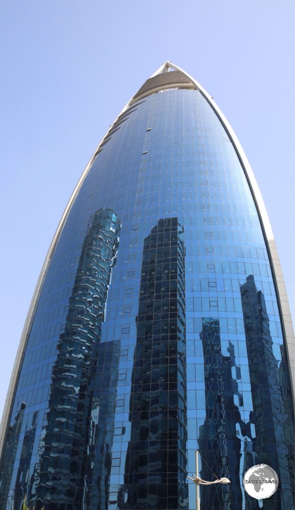 Modern skyscrapers in Doha City Centre.