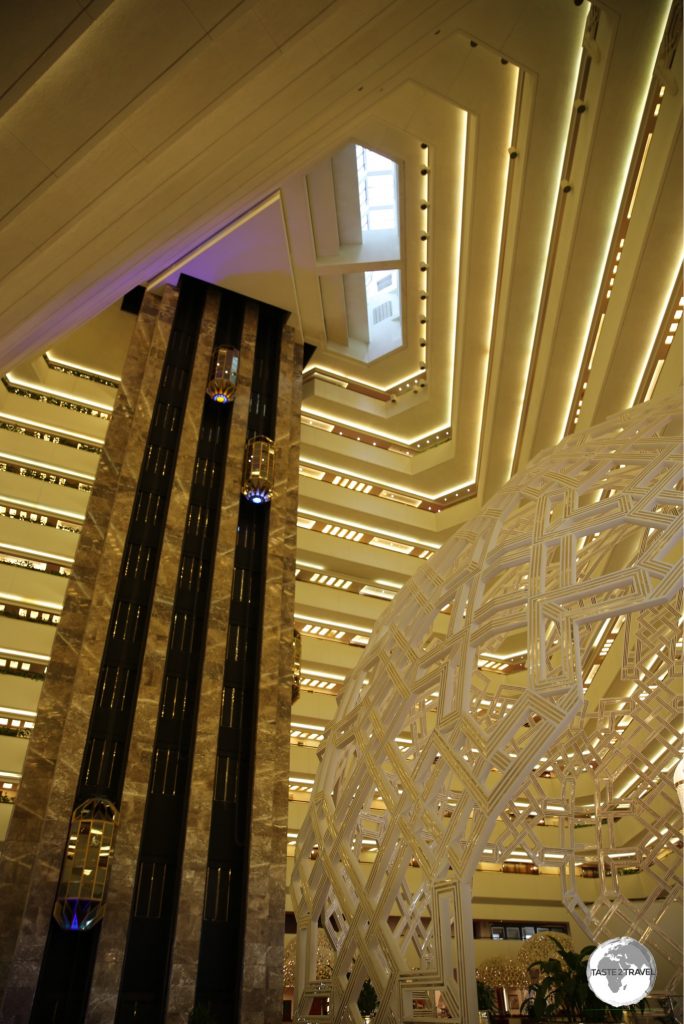 Lobby of the Sheraton Grand in Doha.