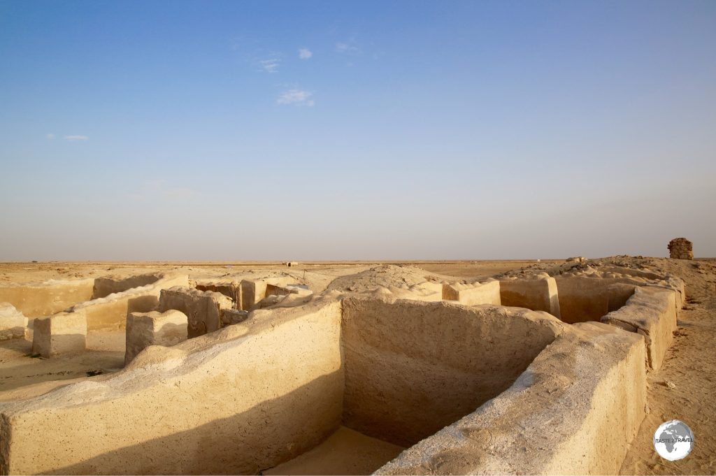 Excavated houses in ancient Zubarah.