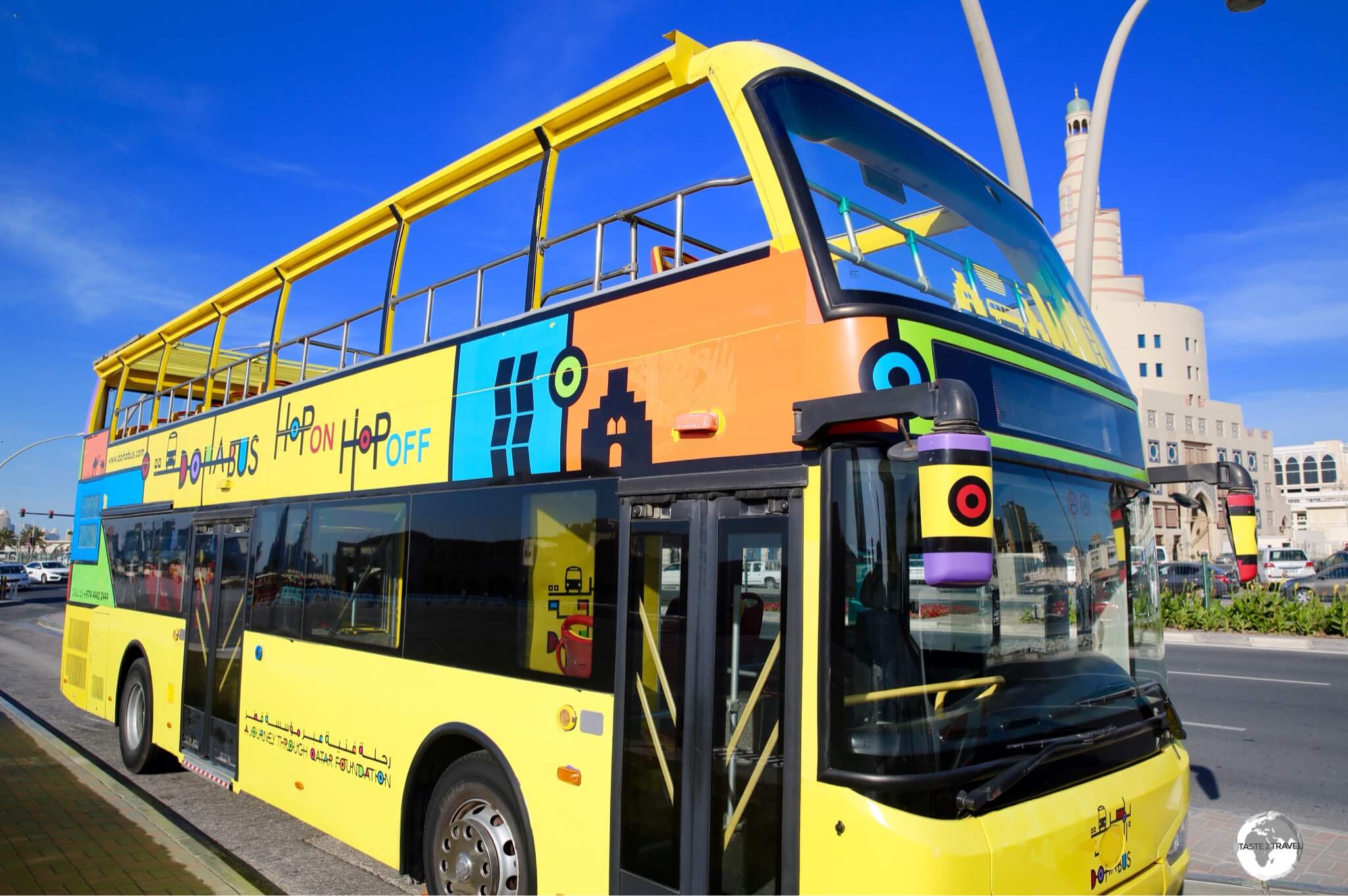 The hop-on-hop-off Doha bus.