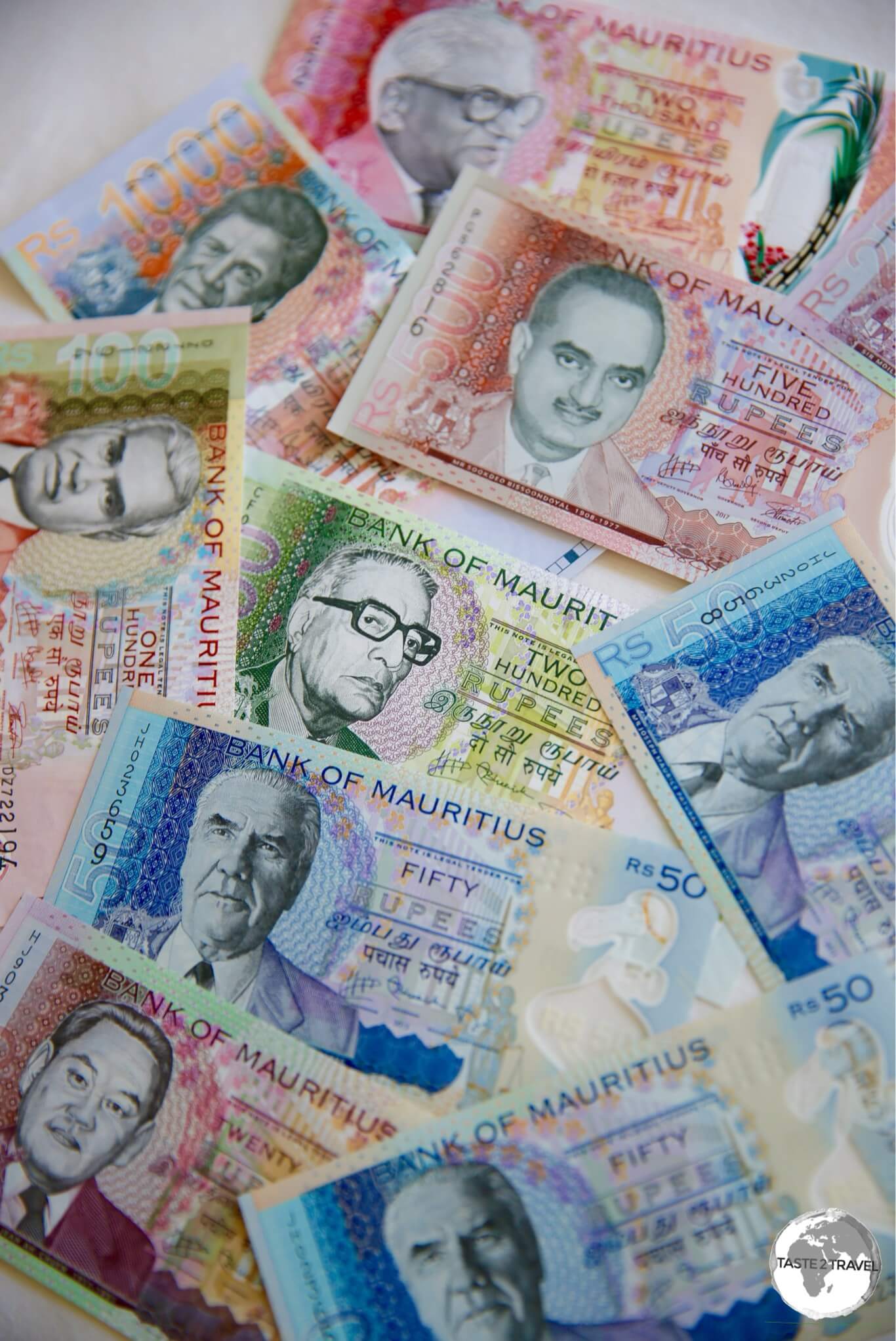 The Mauritian Rupee.