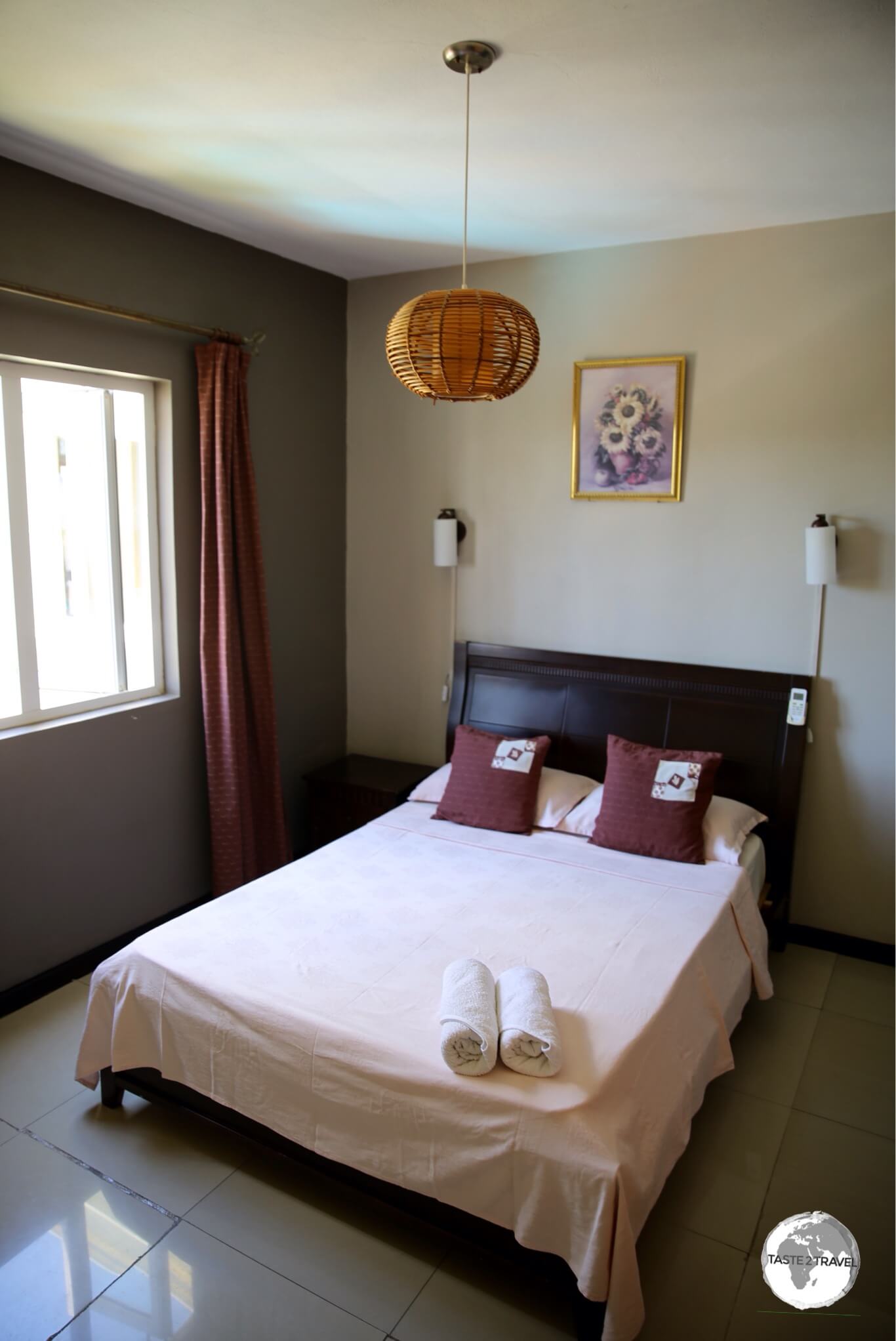 The bedroom of my villa at Villa Narmada in Grand Baie.