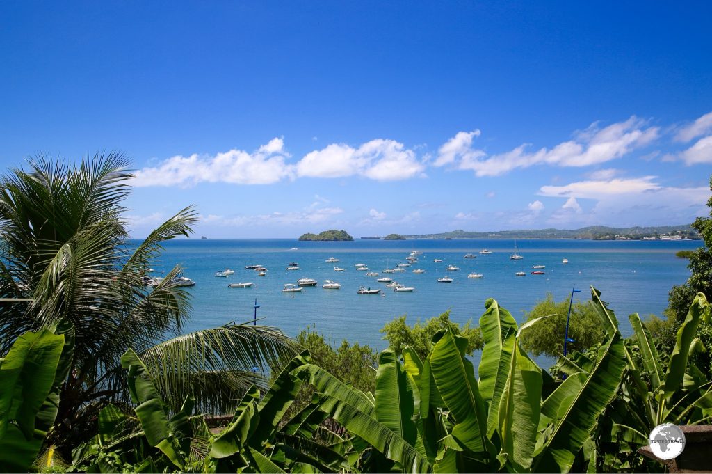 A view of Mamoudzou harbour from the Auberge du Rond-Point.