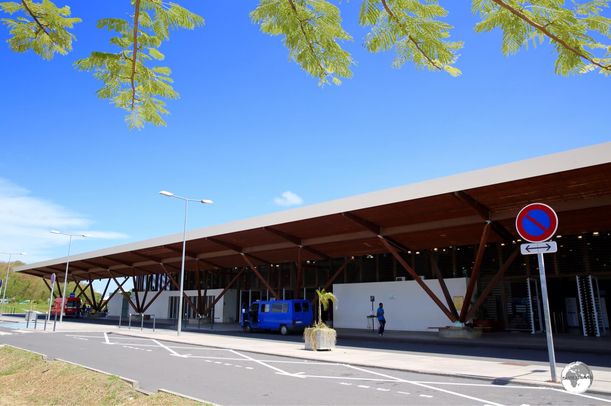 The modern terminal at Dzaoudzi–Pamandzi International Airport.