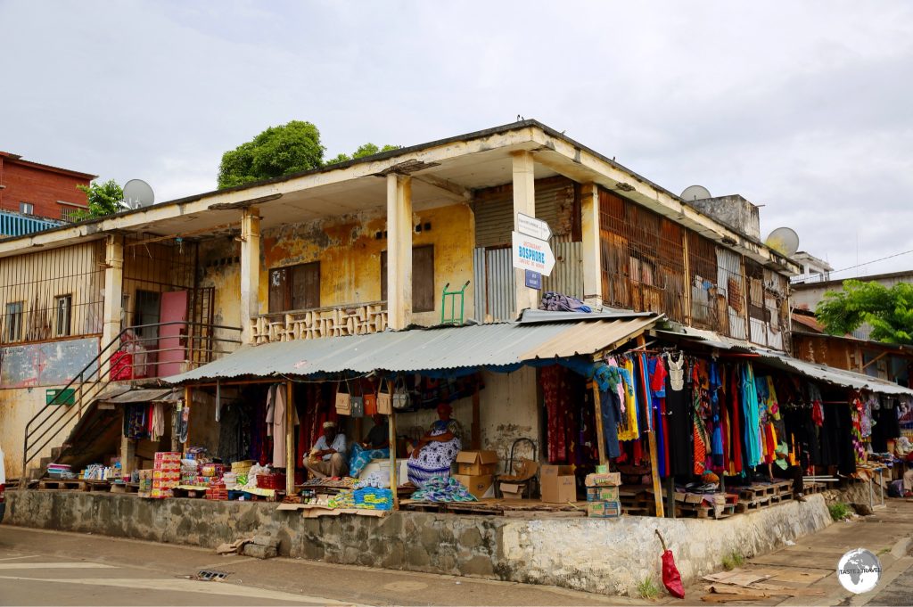 A shop on Rue du Commerce, the main street of the capital - Mamoudzou.