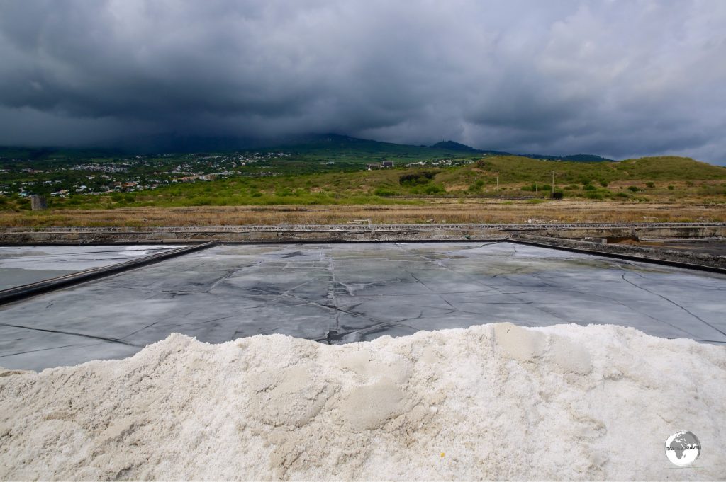 “Rain, rain, stay away”. Any rainfall over the salt plans would ruin the production process.
