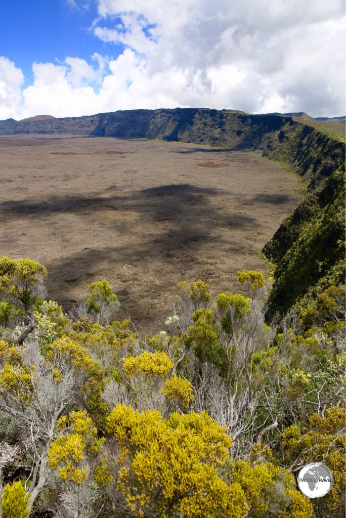 The giant enclosure of Piton de la Fournaise provides hours of hiking possibilities with stunning views in all directions.