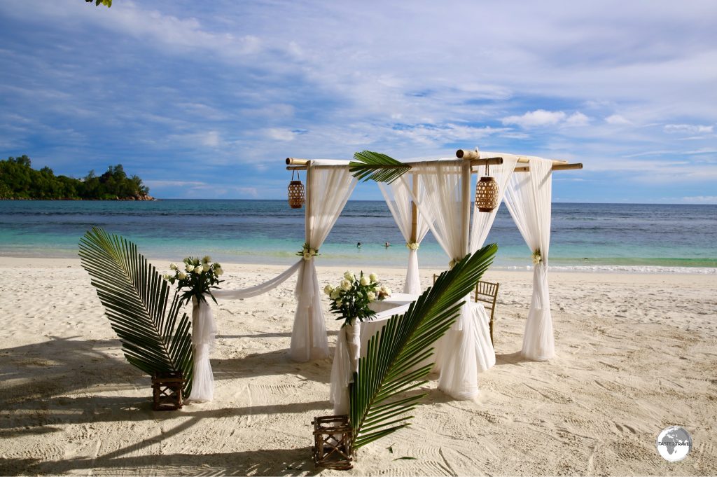 The Seychelles is a popular destination for weddings and honeymoons.