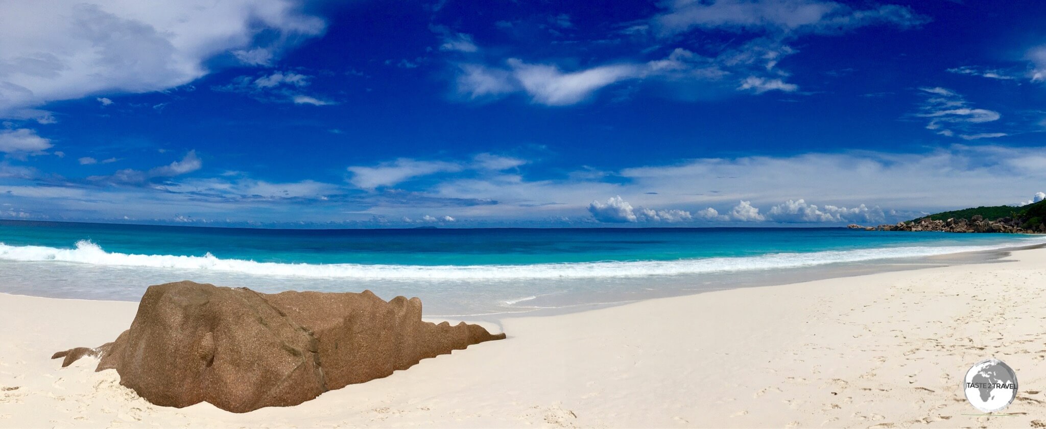 Truly stunning, the quiet, sandy expanse of Petite Anse - my favourite beach in the Seychelles.
