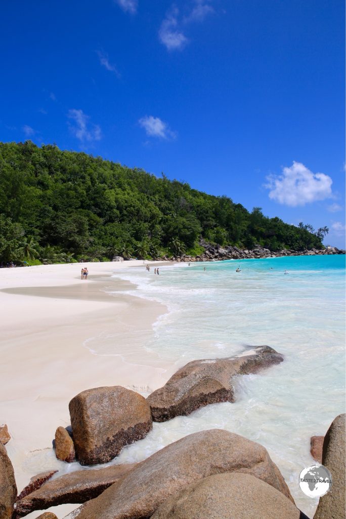 The remote but very beautiful Anse Georgette is situated on the north coast of Praslin.