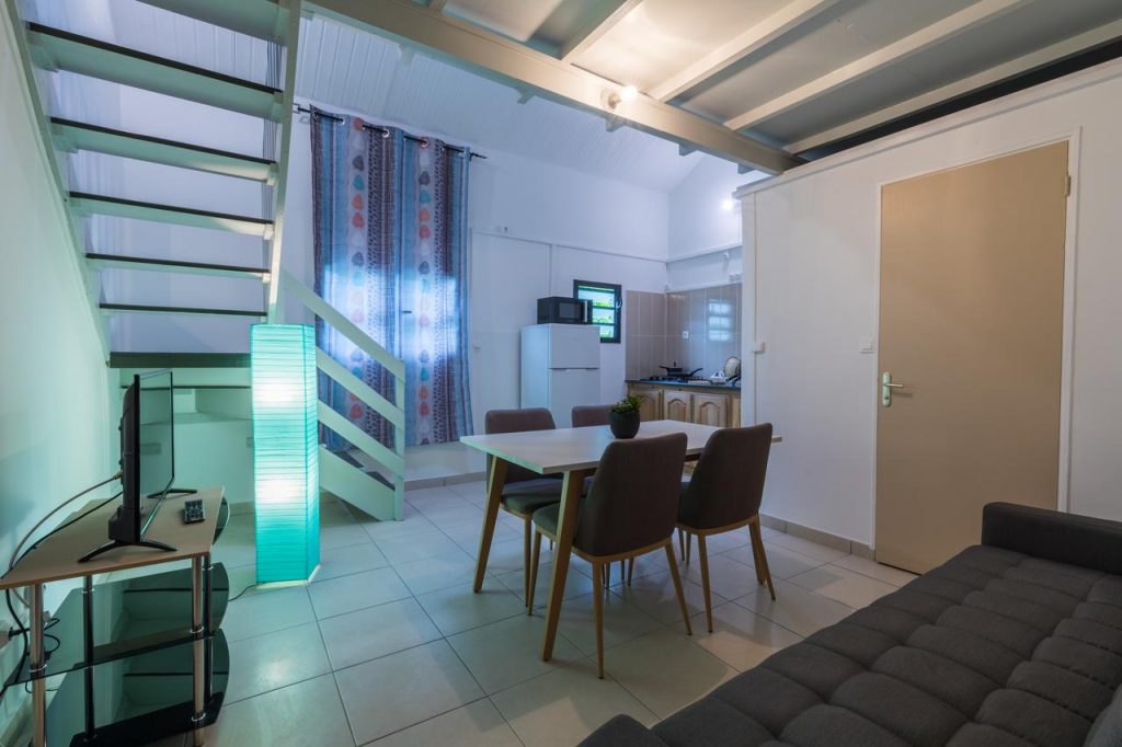 My spacious loft apartment at the Bon Spot Appartements in St. Denis.