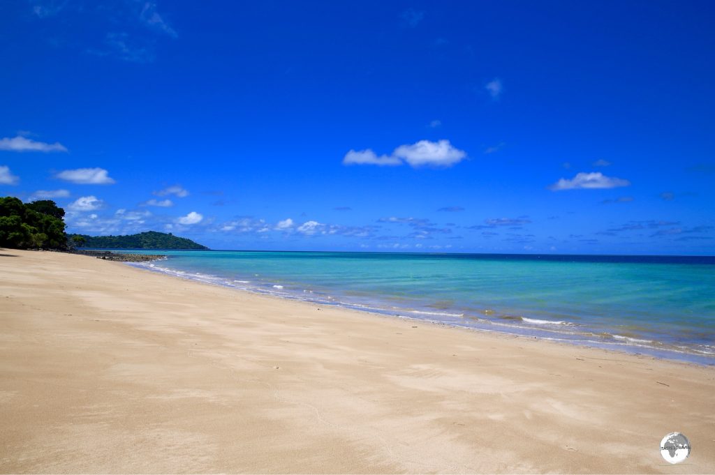 N'Gouja beach is the prettiest beach on Mayotte and home to many sea turtles.