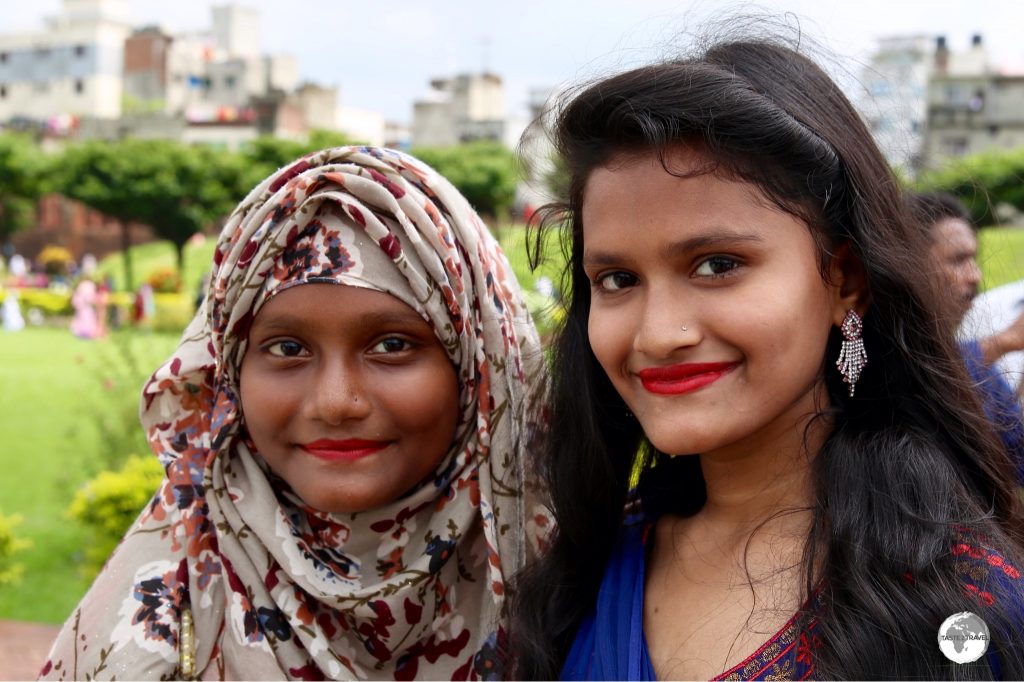 Two local girls enjoying a day out at Lalbagh Fort during the ‘Eid al-Fitr’ three-day holiday.