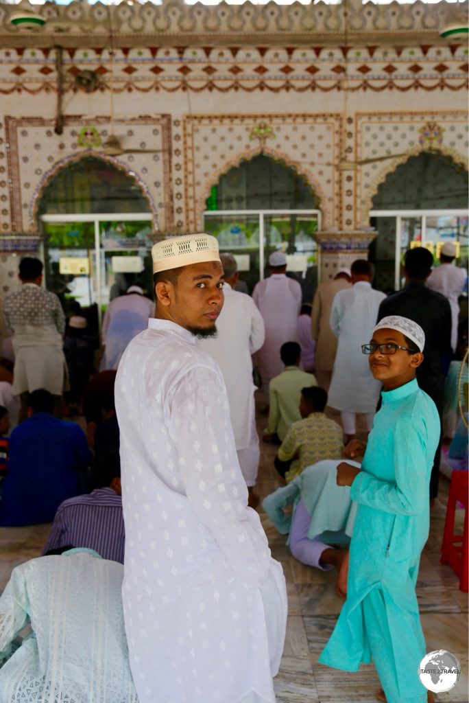 Worshippers attend Friday lunchtime prayer at the Star Mosque.