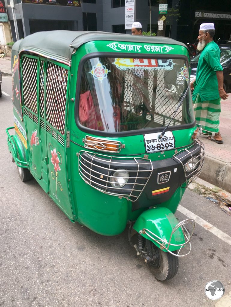 Real life Dodgem cars, the CNG Auto-rickshaws are a popular way to travel longer distances in Dhaka.