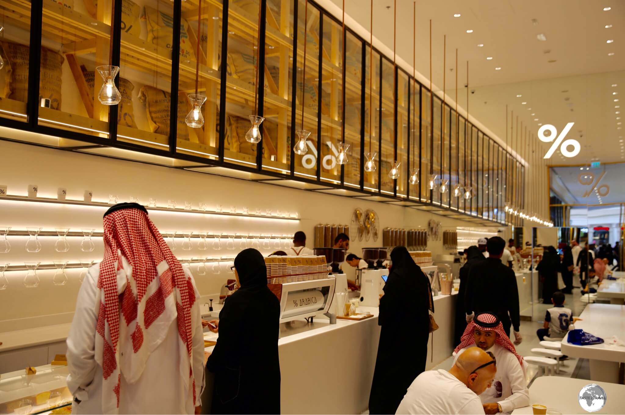The '% Arabica Avenues' cafe in The Avenues mall serves the strongest Arabica coffee in Manama.