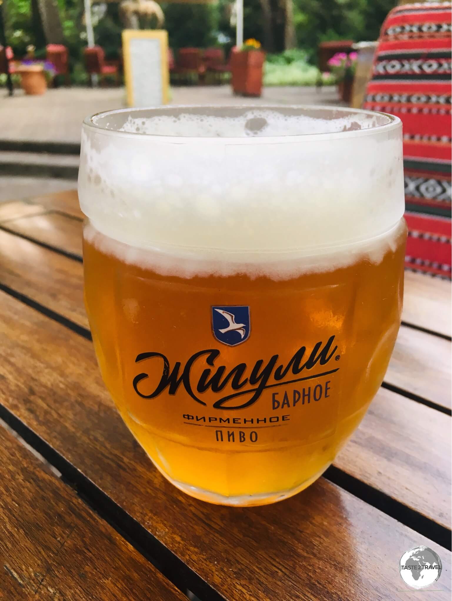 An ice-cold mug of local beer, very refreshing on a hot summer's day.