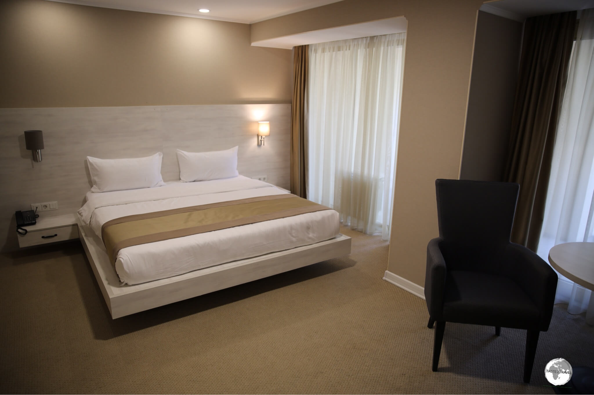 My comfortable and spacious room at the B Hotel in downtown Bishkek.
