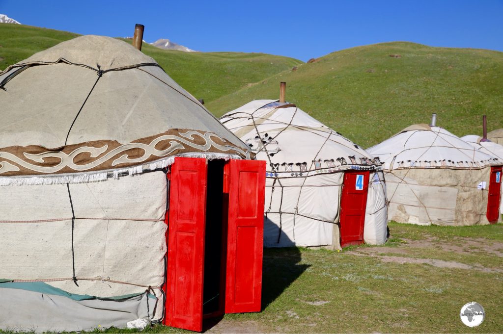 The yurt camp at Lenin Peak.
