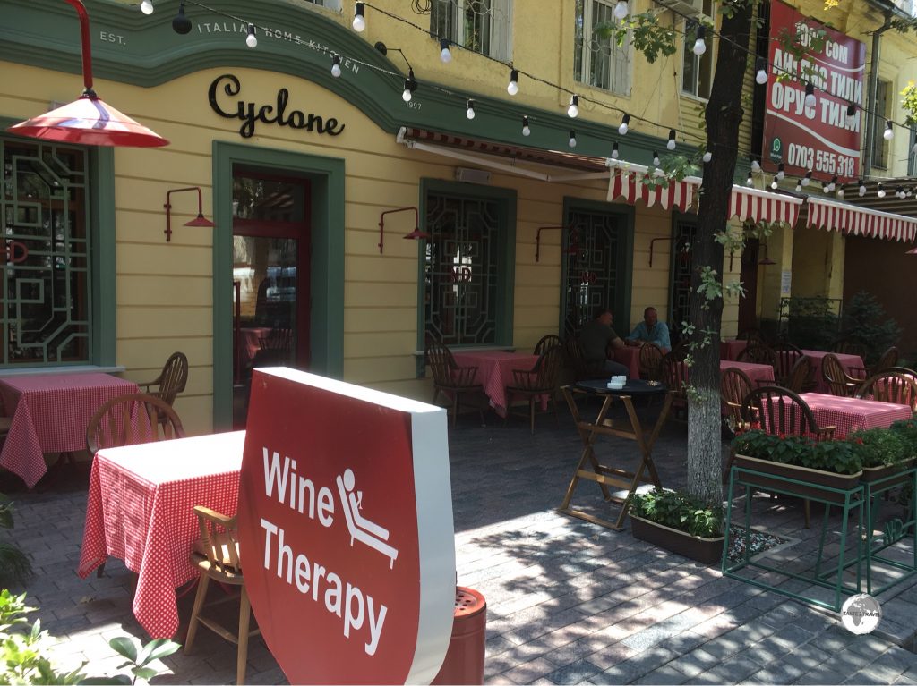 The Cyclone restaurant in Bishkek offers Wine Therapy. Yes please!