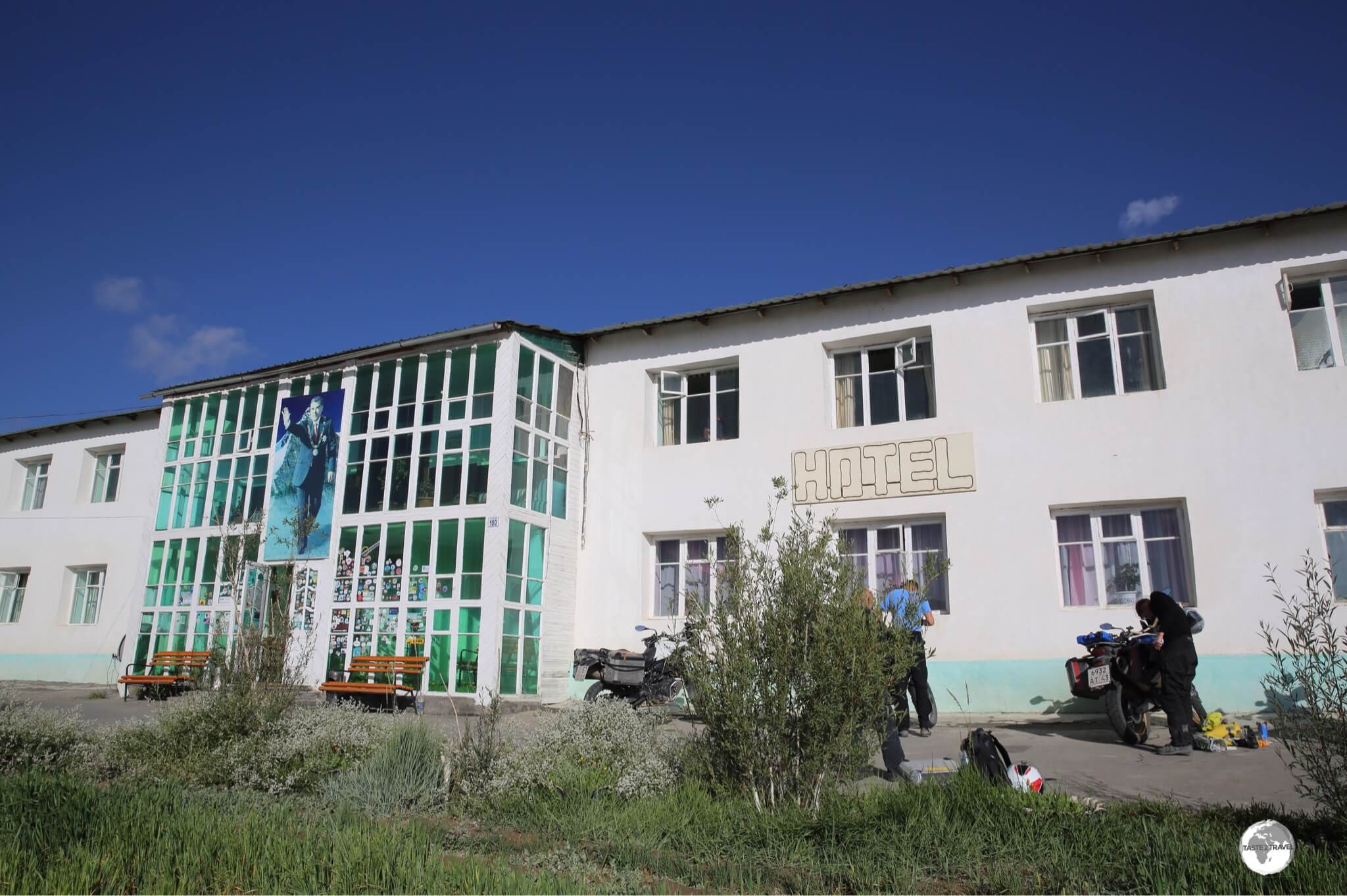 The Pamir hotel overlooks the remote town of Murgab.