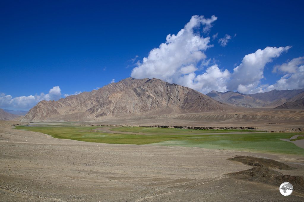 A view from the Pamir highway near the village of Alichur.