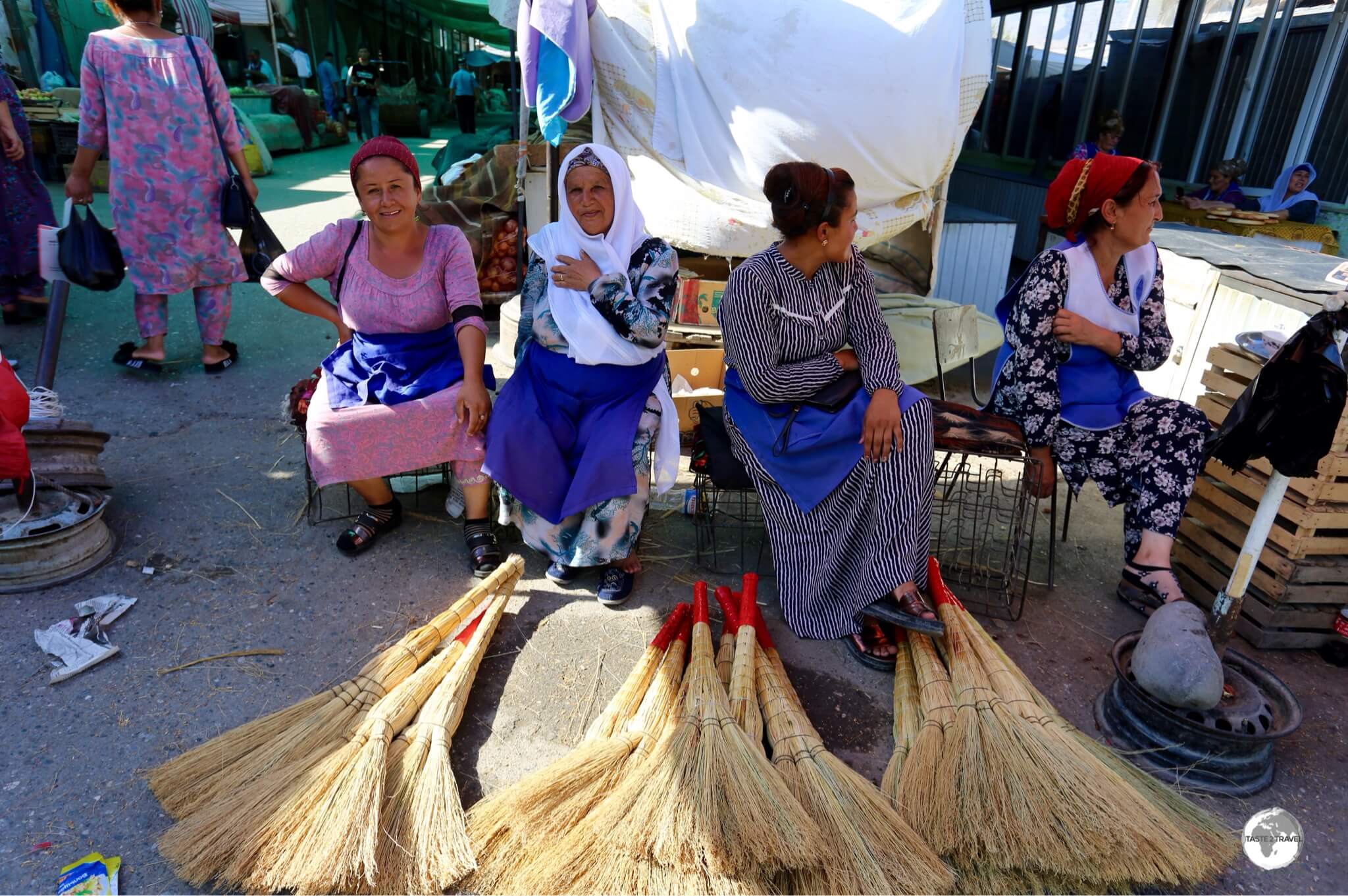Traders in the market at Panjakent.