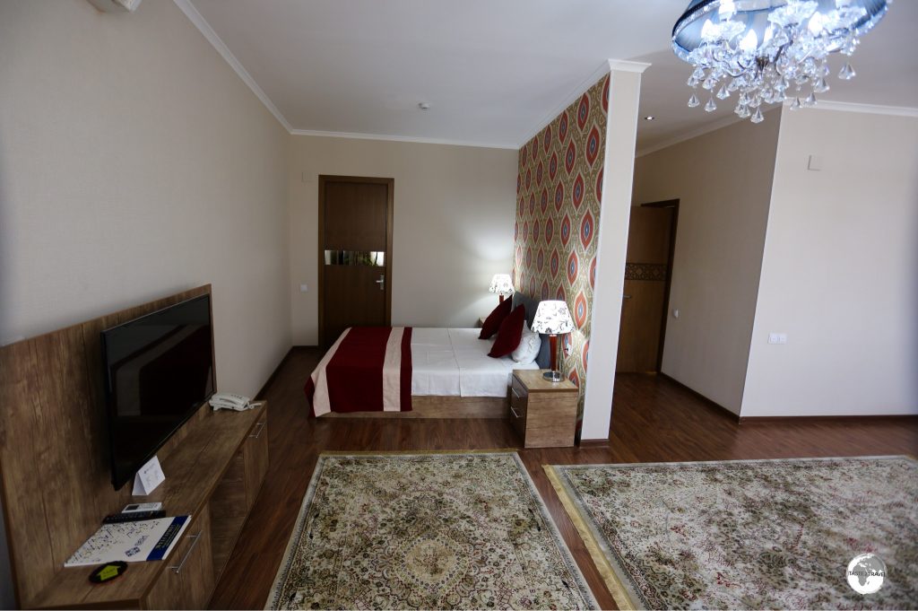 My spacious suite at the Hotel Bek in Samarkand.