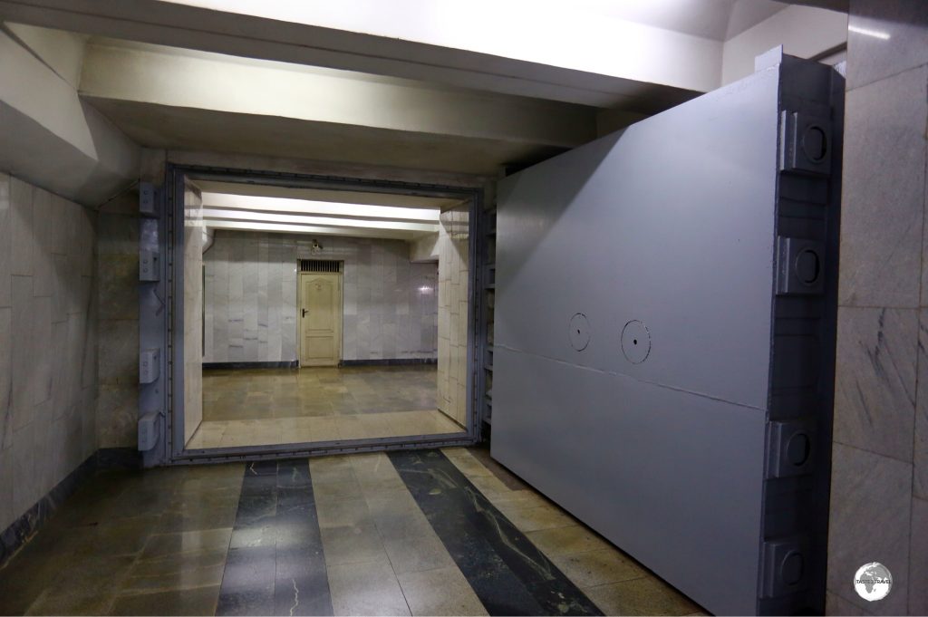 All metro stations were built to serve as nuclear bomb shelters and are fitted with bomb-proof doors at all access points.