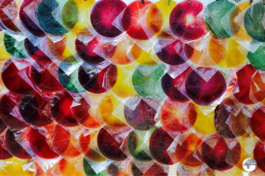 Turshu lavash is a popular snack made from fruits which are cooked into a liquid form, then laid out like pancakes and sun-dried.