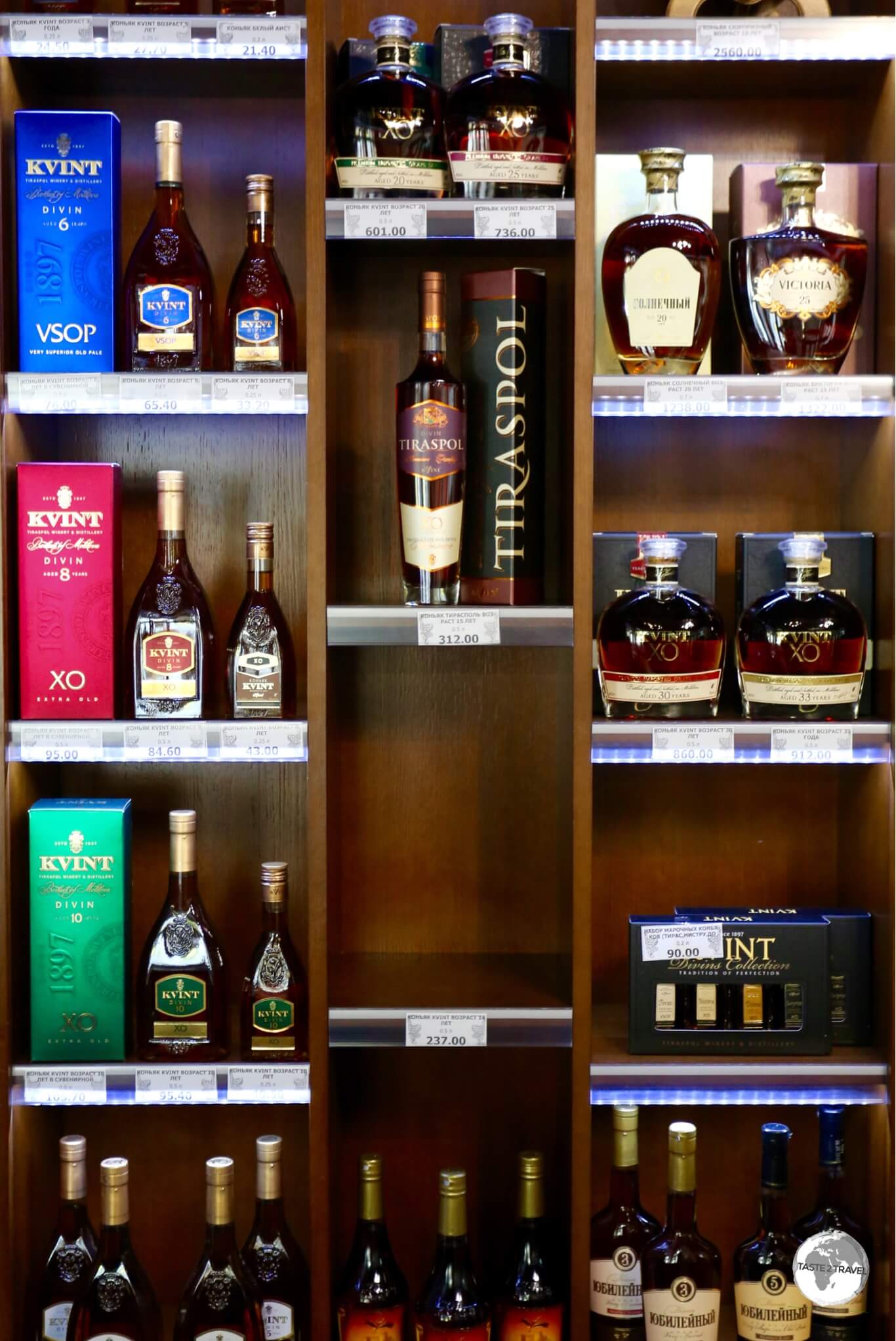 The shop at the Kvint Winery and Distillery.