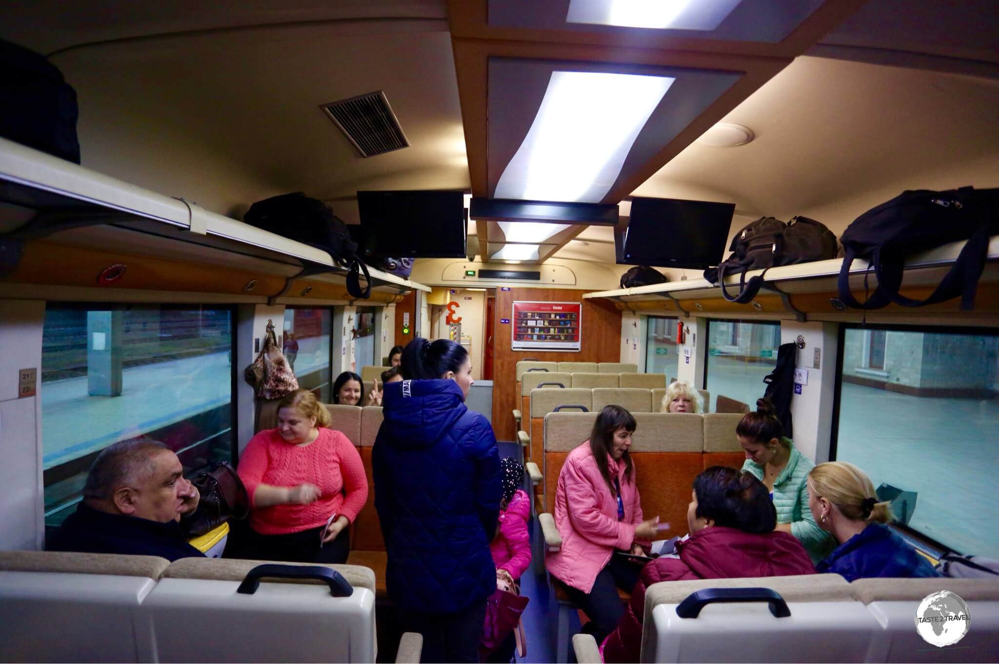 I rode 3rd class on the train from Chișinău to Odessa which was pleasant and comfortable.