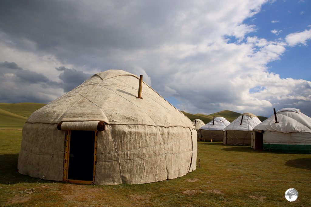 All yurts in Kyrgyzstan are covered in large sheets of felt.