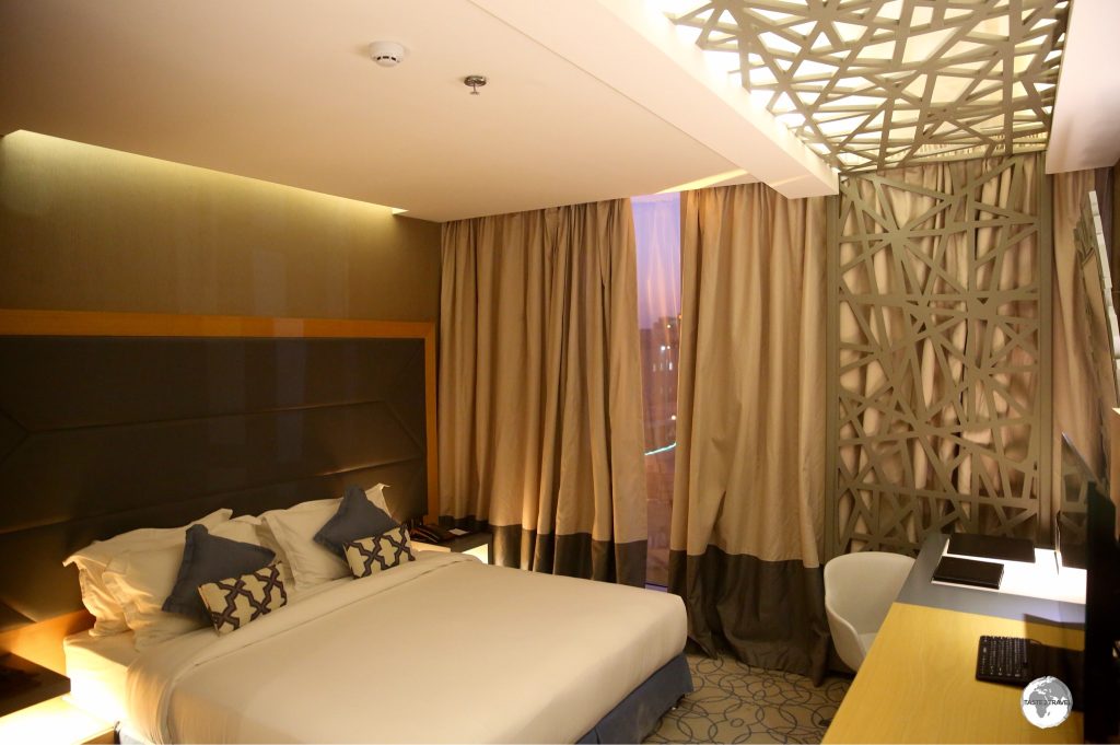 My room at the Grand Plaza Gulf Hotel in Riyadh.