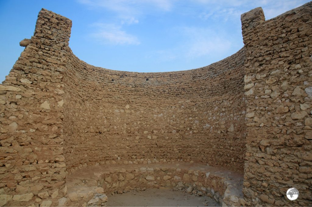 One of the remaining walls of Tarout castle.