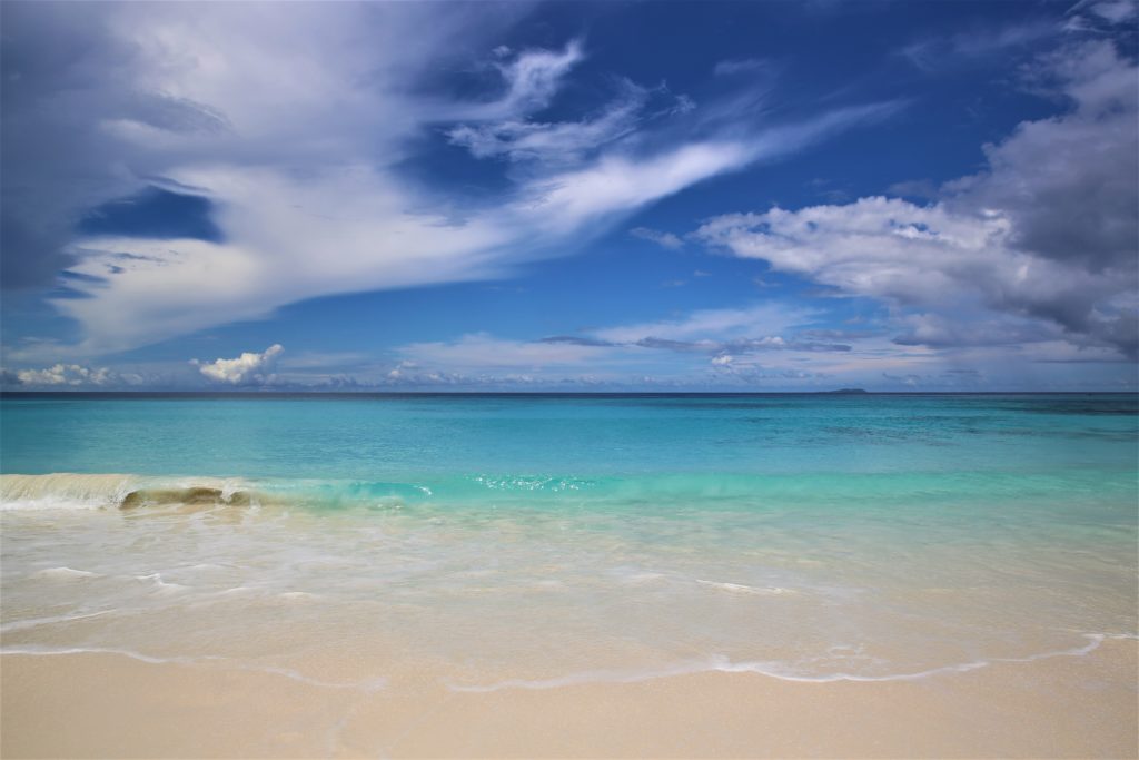 The dazzlingly beautiful – Grand Anse beach.