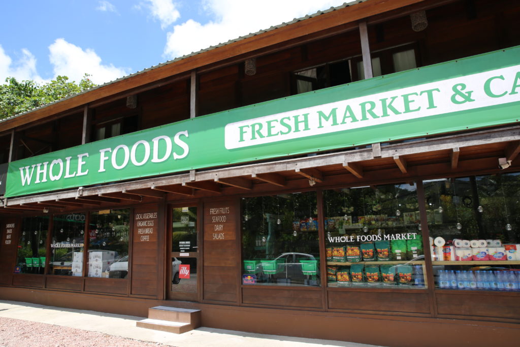 Whole Foods in the Seychelles? This is not the US supermarket chain but an excellent convenience store and café on Praslin.