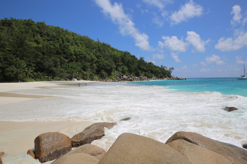 Secluded Anse Georgette is ideal for snorkelling and swimming.