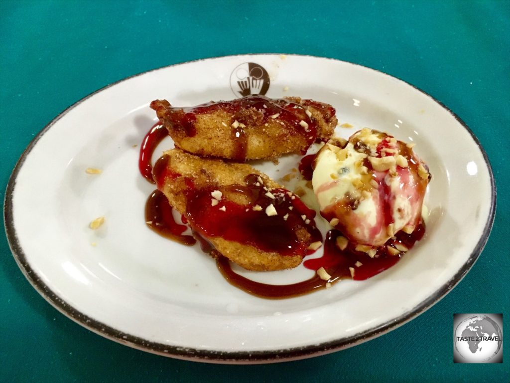 The amazing Banana fritters at the Madang Resort.
