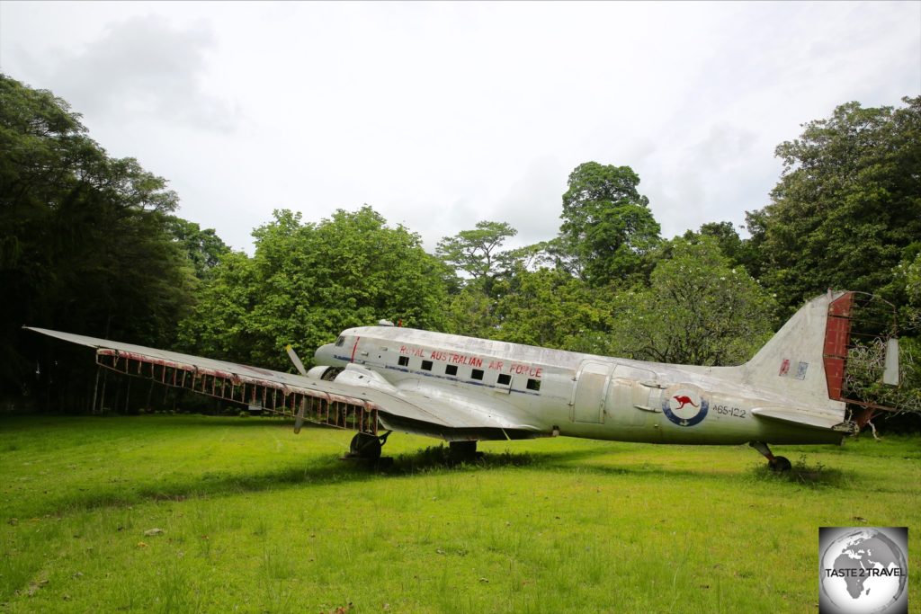 This abandoned RAAF (Royal Australian Air Force) C47 WWII-era plane is slowly decaying inside the Lae Botanical Garden.
